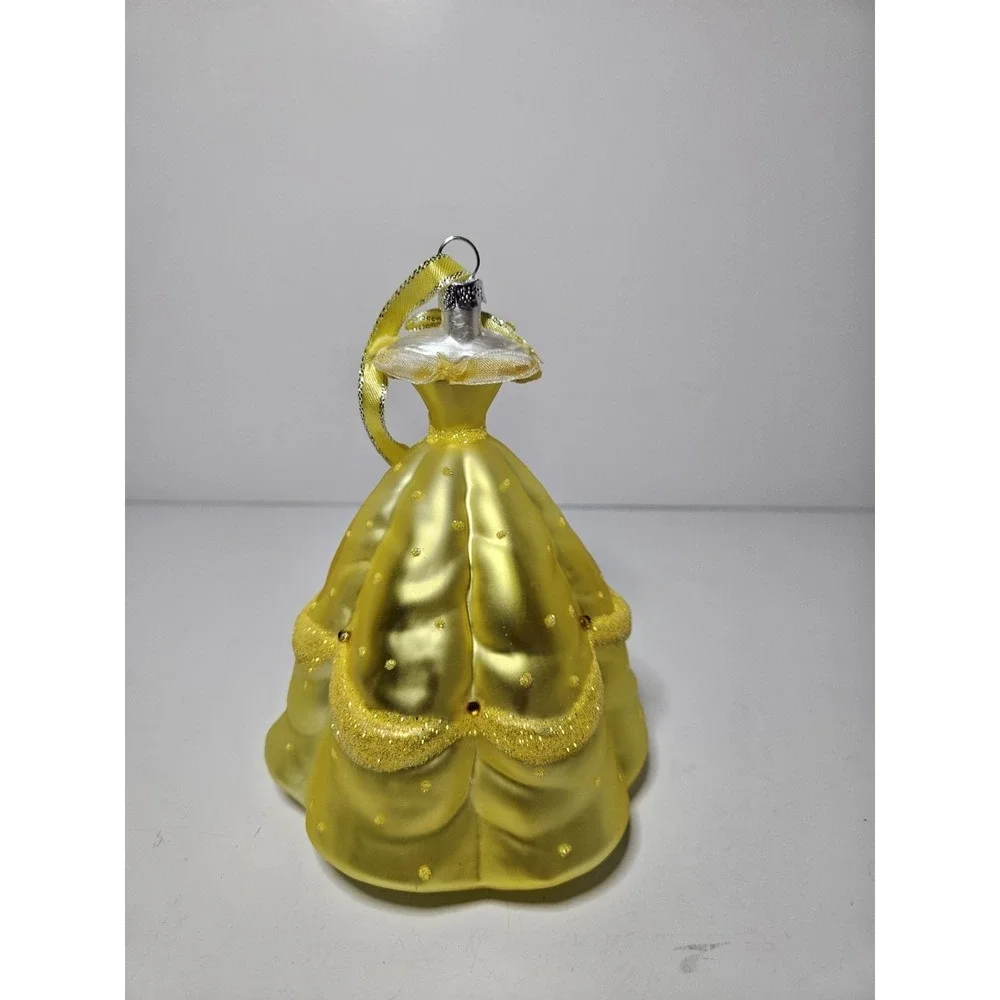 Hallmark Disney Princess Belle Blown Glass Dress Ornament Beauty and the Beast